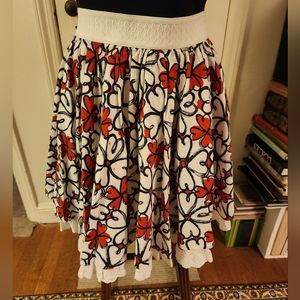 Skirt by Forever 🍒 Floral Petticoat Skirt Wide Band